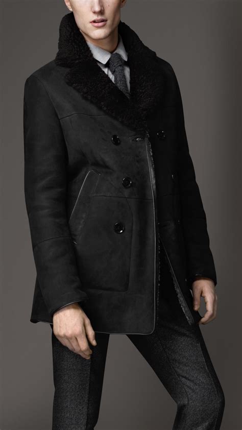 burberry shearling coat mens amazon|Burberry shearling coats women's.